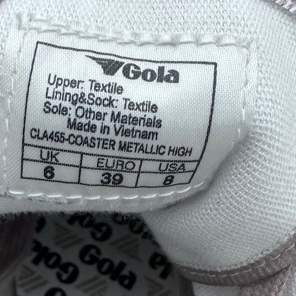 Gola Coaster Gold Metallic High Tops [S9711] - Picture 13 of 15
